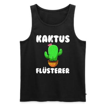 Kaktus Flüsterer Kakteen Sukkulenten Mädchen - Männer Premium Bio Tank Top - Schwarz - Vorne - Michal (187cm)