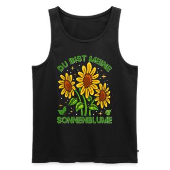 Du bist meine Sonnenblume Liebe Freundschaft - Männer Premium Bio Tank Top - Schwarz - Vorne - AI Model Male 178 light (178cm)