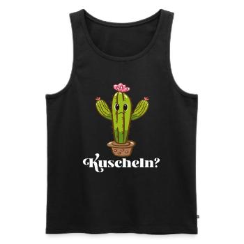 Kuscheln ? Kaktusliebhaber Kakteen Botanik Garten - Männer Premium Bio Tank Top - Schwarz - Vorne - Michal (187cm)