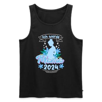 Ich werde Mama 2024 Schwangere Mütter 2024 - Männer Premium Bio Tank Top - Schwarz - Vorne - Michal (187cm)