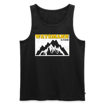 Watzmann mountain fan escalade alpiniste randonneur - Débardeur bio Premium Homme - noir - Devant - Michal (187cm)