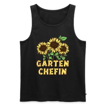 Garten Chefin Gartenliebhaberin Gartenfreundin - Männer Premium Bio Tank Top - Schwarz - Vorne - Michal (187cm)