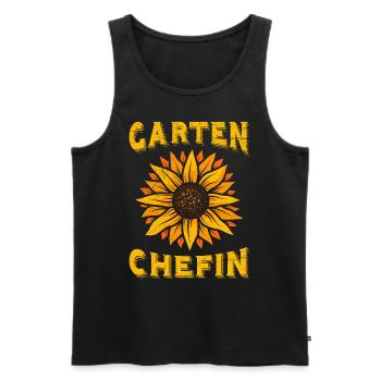 Garten Chefin Sonnenblumen Gartenfreundin - Männer Premium Bio Tank Top - Schwarz - Vorne - Michal (187cm)