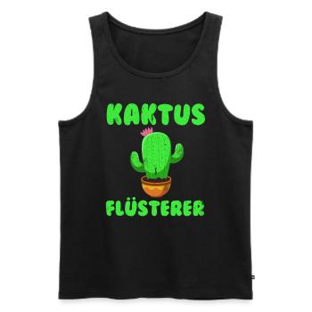 Kaktus Flüsterer Kakteen Sukkulenten Mädchen - Männer Premium Bio Tank Top - Schwarz - Vorne - Michal (187cm)