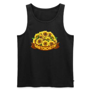 Garten Chefin Gartenliebhaberin Gartenfreundin - Männer Premium Bio Tank Top - Schwarz - Vorne - Michal (187cm)