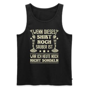 Sondeln Wenn dieses Shirt sauber ist Sondengänger - Männer Premium Bio Tank Top - Schwarz - Vorne - AI Model Male 178 light (178cm)
