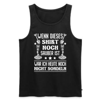 Sondeln Wenn dieses Shirt sauber ist Sondengänger - Männer Premium Bio Tank Top - Schwarz - Vorne - Michal (187cm)