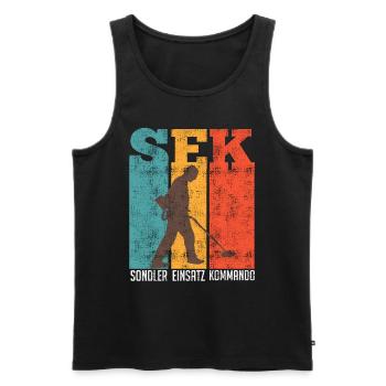 Sondler Einsatz Kommando Schrottsammler - Männer Premium Bio Tank Top - Schwarz - Vorne - AI Model Male 178 light (178cm)