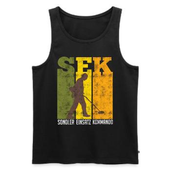 Sondler Einsatz Kommando Schrottsammler - Männer Premium Bio Tank Top - Schwarz - Vorne - AI Model Male 178 light (178cm)
