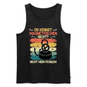 Schatzsuche Du kennst Magnetfischen nicht - Männer Premium Bio Tank Top - Schwarz - Vorne - Michal (187cm)
