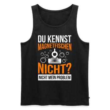 Magnetangler Du kennst Magnetfischen nicht - Männer Premium Bio Tank Top - Schwarz - Vorne - Michal (187cm)