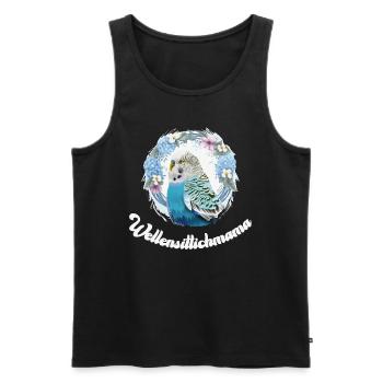 Wellensittich Mama Budgie Mom Sittich Vogelfreund - Männer Premium Bio Tank Top - Schwarz - Vorne - Michal (187cm)
