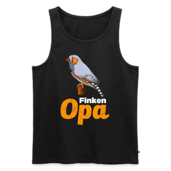 Finken Opa Zebrafink Vogelliebhaber Fink - Männer Premium Bio Tank Top - Schwarz - Vorne - Michal (187cm)