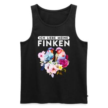 Ich liebe meine Finken Vogelliebhaber Vogel Liebe - Männer Premium Bio Tank Top - Schwarz - Vorne - Michal (187cm)