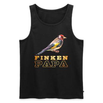 Finken Papa Zebrafinken Vogelfreund Männer - Männer Premium Bio Tank Top - Schwarz - Vorne - Michal (187cm)
