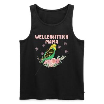Wellensittich Mama Budgie Mom Sittich Vogelfreund - Männer Premium Bio Tank Top - Schwarz - Vorne - Michal (187cm)