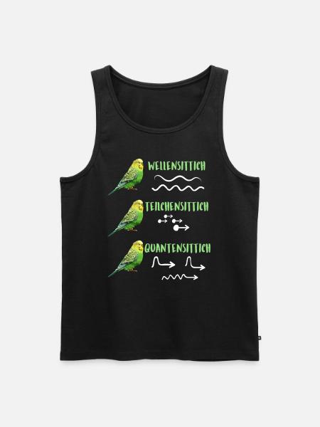 Wellensittich Teilchensittich Quantensittich - Männer Premium Bio Tank Top - Schwarz