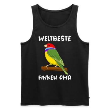 Weltbeste Finken Oma Vogelliebhaber Grandma - Männer Premium Bio Tank Top - Schwarz - Vorne - Michal (187cm)