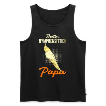 Bester Nymphensittich Papa Vogelliebhaber - Männer Premium Bio Tank Top - Schwarz - Vorne - Michal (187cm)