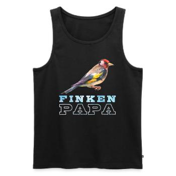 Finken Papa Zebrafinken Vogelfreund Männer - Männer Premium Bio Tank Top - Schwarz - Vorne - Michal (187cm)