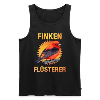 Finken Flüsterer Finch Whisperer Vogelfreund - Männer Premium Bio Tank Top - Schwarz - Vorne - AI Model Male 178 light (178cm)