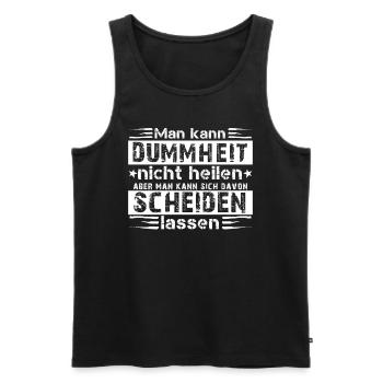 Scheidungsparty glücklich Geschieden Divorce - Männer Premium Bio Tank Top - Schwarz - Vorne - Michal (187cm)