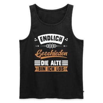 Endlich geschieden Scheidungsparty Scheidung - Männer Premium Bio Tank Top - Schwarz - Vorne - AI Model Male 178 light (178cm)