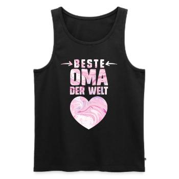 Weltbeste Oma Muttertag Beste Oma Super Grandma - Männer Premium Bio Tank Top - Schwarz - Vorne - Michal (187cm)