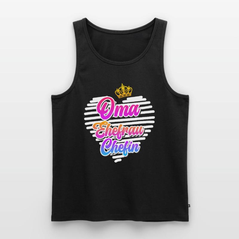 Oma Chefin Großmutter Muttertag Granny Ehefrau Männer Premium Bio Tank Top
