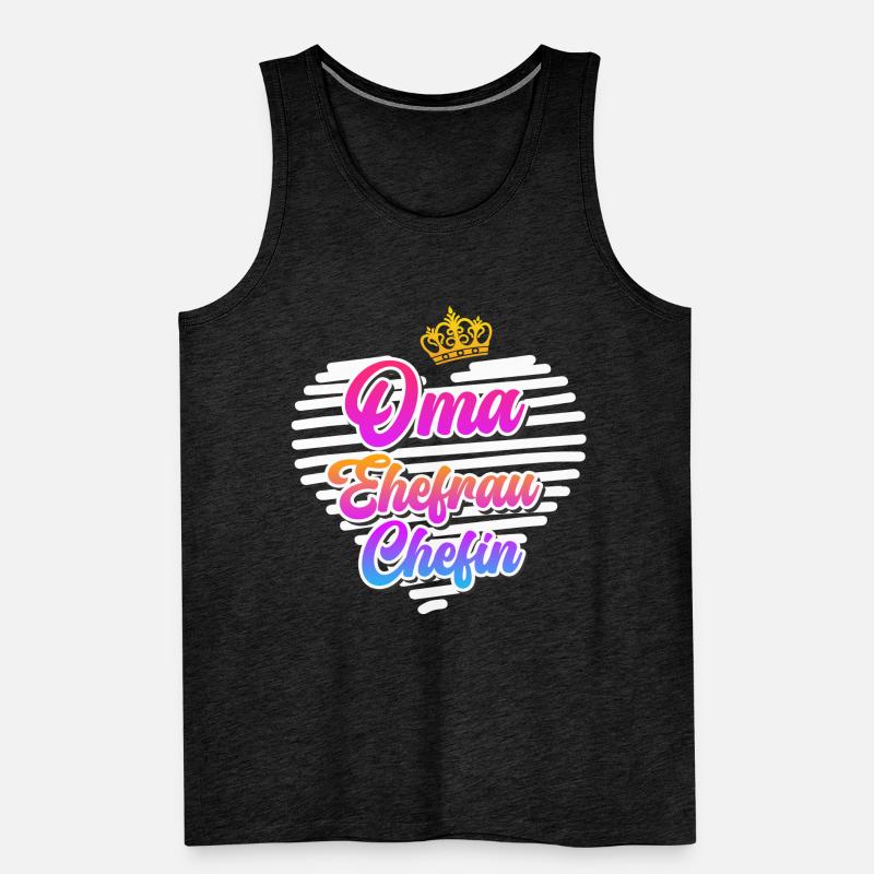 Oma Chefin Großmutter Muttertag Granny Ehefrau Männer Premium Bio Tank Top
