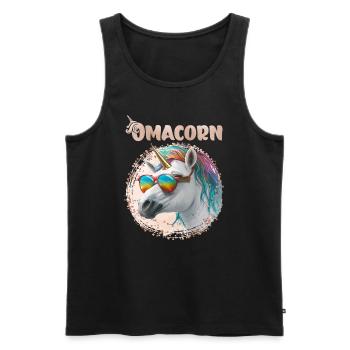 Omacorn Grandma Muttertag Großmutter Oma - Männer Premium Bio Tank Top - Schwarz - Vorne - Michal (187cm)