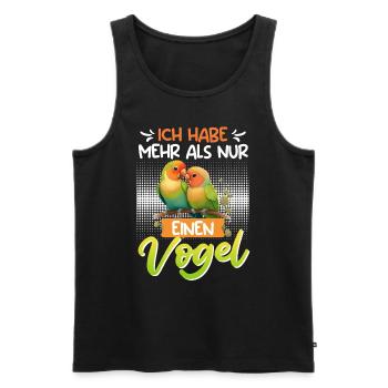 Lovebird Ich habe mehr als nur einen Vogel - Männer Premium Bio Tank Top - Schwarz - Vorne - Michal (187cm)