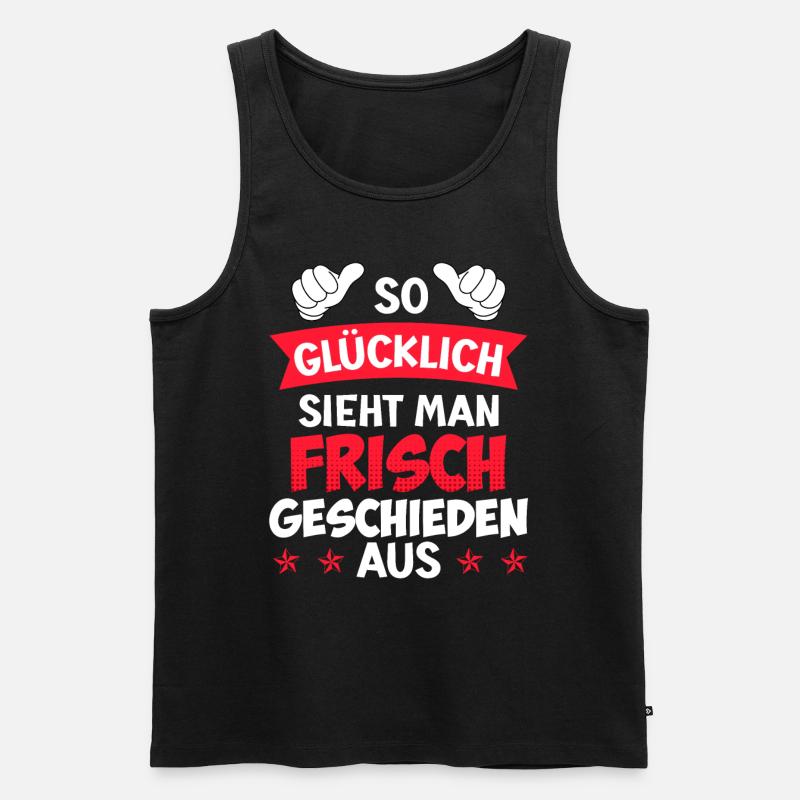 Scheidungsparty frisch geschieden Scheidung - Männer Premium Bio Tank Top - Schwarz