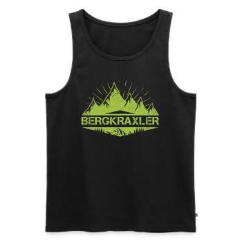 Bergkraxler Bergfan Wanderer Berge - Männer Premium Bio Tank Top - Schwarz - Vorne - Michal (187cm)