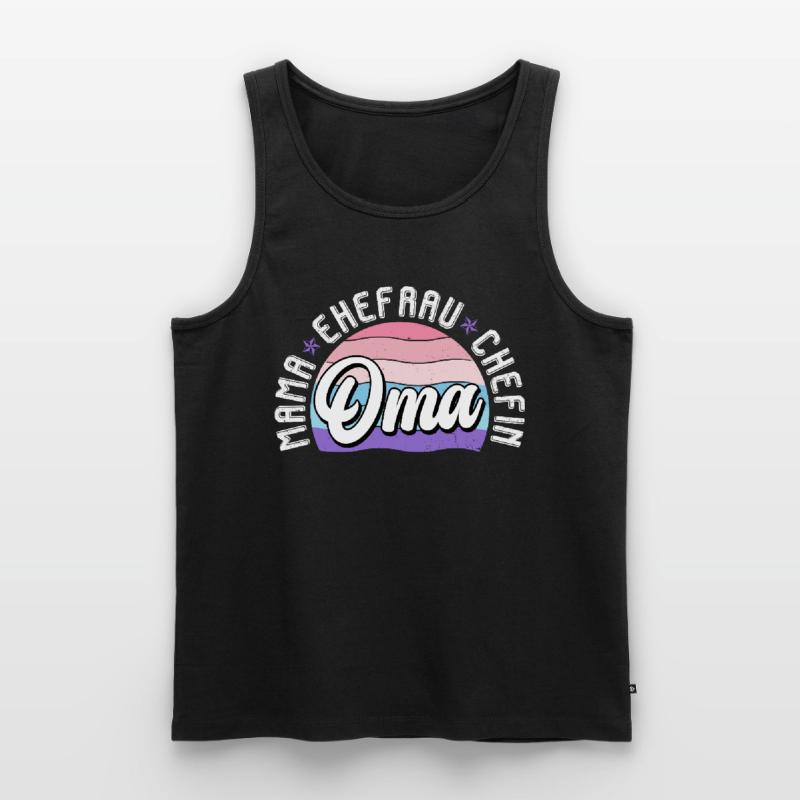 Oma Chefin Großmutter Muttertag Granny Ehefrau Männer Premium Bio Tank Top