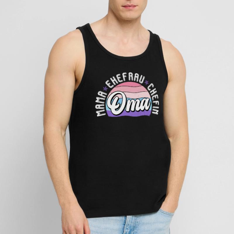 Oma Chefin Großmutter Muttertag Granny Ehefrau Männer Premium Bio Tank Top
