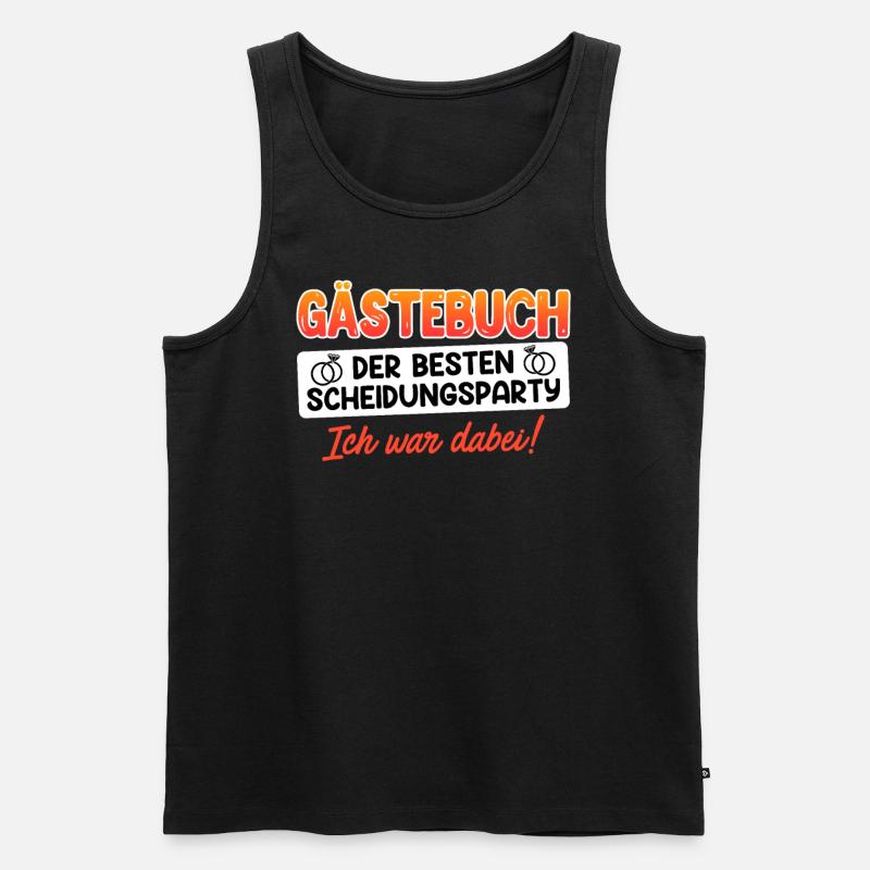 Scheidungsparty frisch geschieden Scheidung - Männer Premium Bio Tank Top - Schwarz