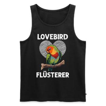Lovebird Flüsterer Lovebird Whisperer Liebesvögel - Männer Premium Bio Tank Top - Schwarz - Vorne - Michal (187cm)
