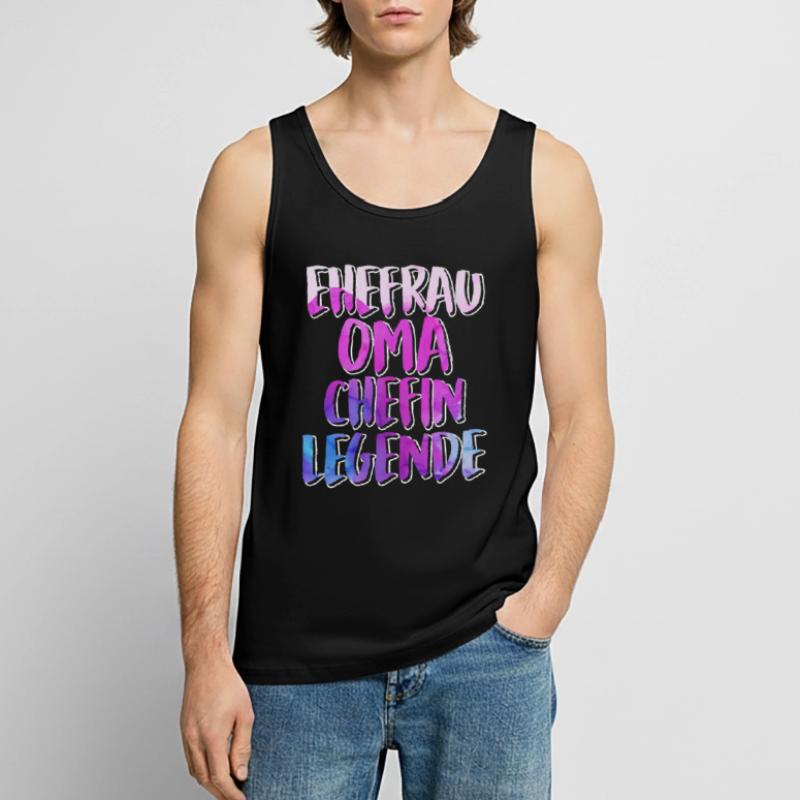 Oma Chefin Großmutter Muttertag Granny Ehefrau Männer Premium Bio Tank Top