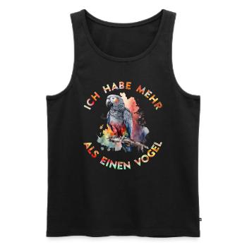 Papageien Ich habe mehr als einen Vogel Papagei - Männer Premium Bio Tank Top - Schwarz - Vorne - AI Model Male 178 light (178cm)