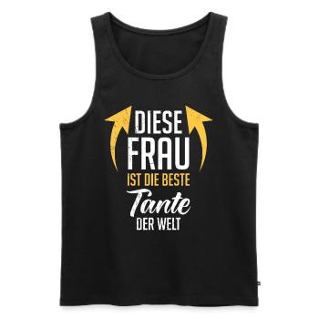Beste Tante Muttertag Tanten weltbeste Tante - Männer Premium Bio Tank Top - Schwarz - Vorne - Michal (187cm)