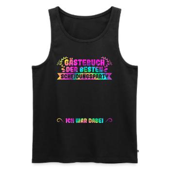 Scheidungsparty Gästebuch Ich war Dabei Scheidung - Männer Premium Bio Tank Top - Schwarz - Vorne - Michal (187cm)