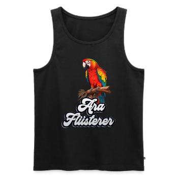 Ara Flüsterer Macaw Whisperer Papageien Fan - Männer Premium Bio Tank Top - Schwarz - Vorne - AI Model Male 178 light (178cm)