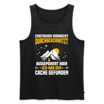 Geocacher Ich hab den Cache gefunden Geocache - Männer Premium Bio Tank Top - Schwarz - Vorne - AI Model Male 178 light (178cm)