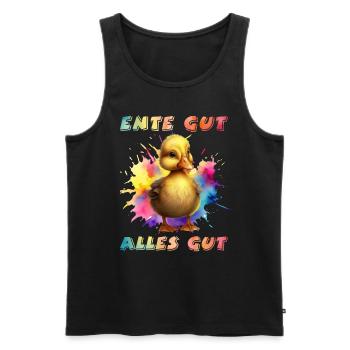 Ente gut Alles gut Entenliebhaber Entchen - Männer Premium Bio Tank Top - Schwarz - Vorne - Michal (187cm)