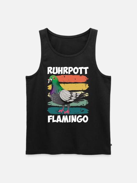 Ruhrpott Flamingo Taubenliebhaber Tauben - Männer Premium Bio Tank Top - Schwarz