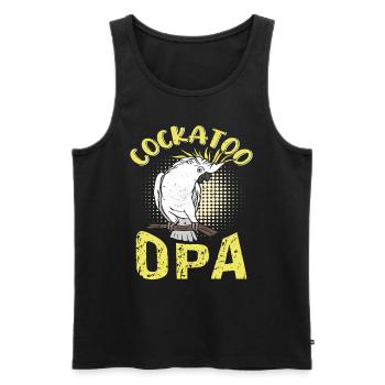 Cockatoo Grandpa Vogelliebhaber Kakadus Männer - Männer Premium Bio Tank Top - Schwarz - Vorne - Michal (187cm)