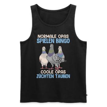 Opas Normale Opas spielen Bingo coole Opas - Männer Premium Bio Tank Top - Schwarz - Vorne - Michal (187cm)