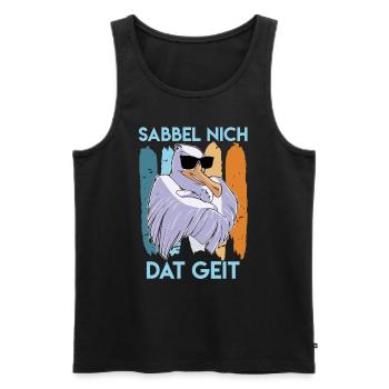 Möwe cool Sabbel nich Dat Geit Möwen Vogelfreund - Männer Premium Bio Tank Top - Schwarz - Vorne - Michal (187cm)