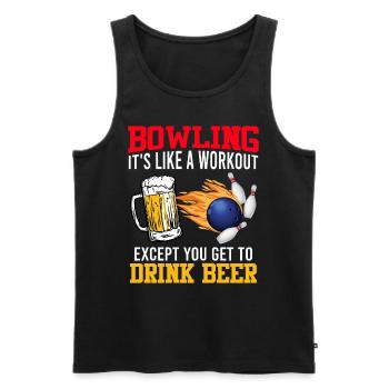 Bowling It ́s like a Workout Bowling Player - Men's Premium Organic Tank Top - black - Front - AI Model Male 178 light (178cm)